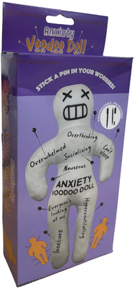 😈 Anxiety Voodoo Doll Set 😂 Stress Relief Gag Gift w/ Marker & Pins
