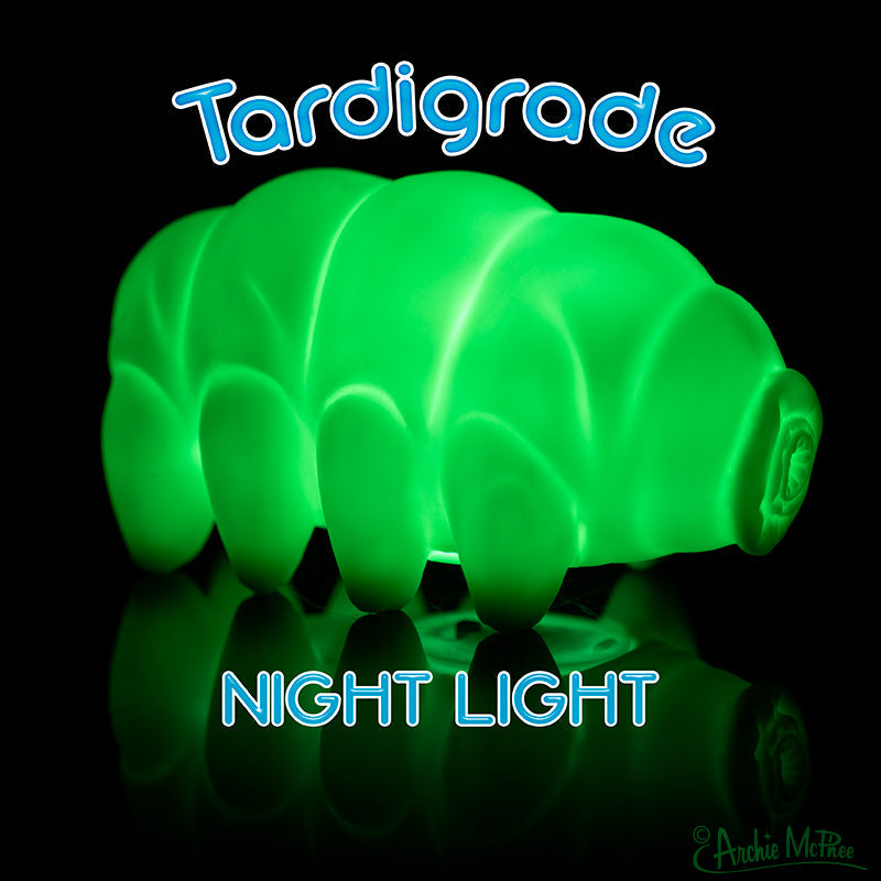 Tardigrade Ceramic Night Light - Green Color LED Lamp - Archie McPhee