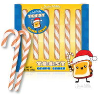 🍞🎄 Toast Candy Canes 6-Pack Weird Funny Novelty Christmas Gift - Archie McPhee