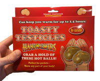 Toasty Testicles Reusable Hand Warmers 2 Pack 🔥😂 Funny Adult Joke Gag Gift