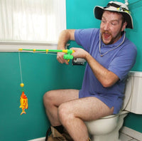 Toilet Fishing Game - Funny Bathroom Gag Gift - Hilarious Potty Time Fishing Toy