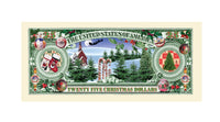 100 TOTAL - Christmas Tree Holiday Santa $25 Dollar Novelty Money Gift Bills