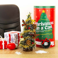 Christmas in a Tin Can - Mini Christmas Tree Decoration - Funny Party Gift