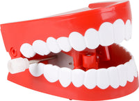 Moving TALKING CHATTERING TEETH Dentures Choppers Wind Up Joke Large Mouth Toy