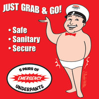 Emergency Underpants Dispenser ~ 5-Pack Underwear Gag Joke Gift ~ Archie McPhee