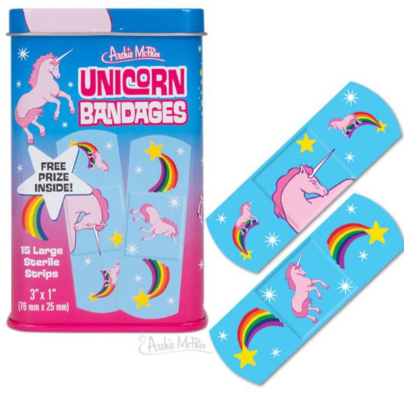 Enchanted Unicorn Bandages in Cute Collectible Tin - Band-Aids  Archie McPhee