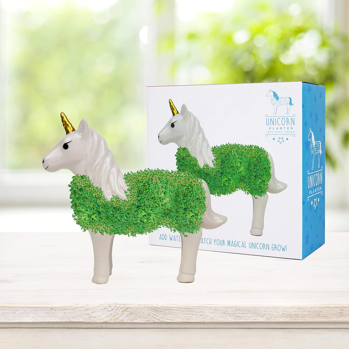 Unicorn Ceramic Planter - Desktop Sprouting Chia Pet Plant Pot - Gift Republic