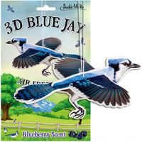 3D BLUE JAY Bird Car Air Freshener -  (Blueberry Scent) - Archie McPhee