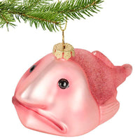 BLOBFISH Ornament - Christmas Holiday Art Hand-Blown Glass Decor ® Archie McPhee