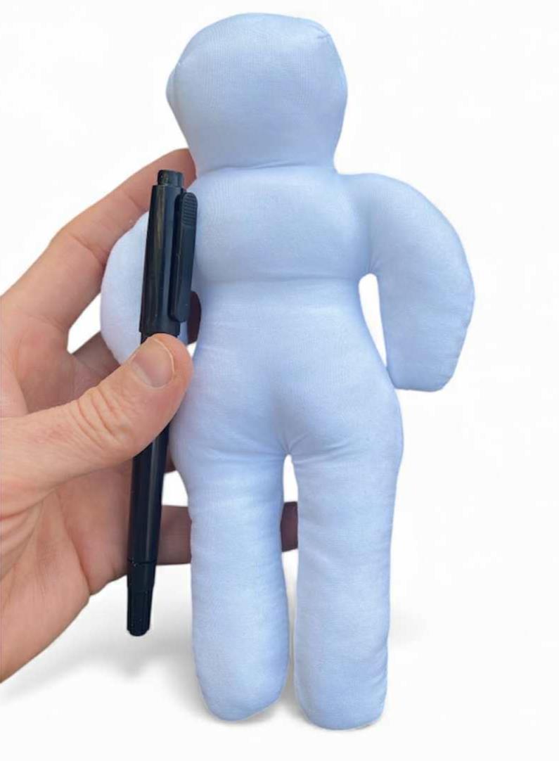 😈 Anxiety Voodoo Doll Set 😂 Stress Relief Gag Gift w/ Marker & Pins