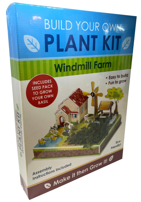 "Build Your Own" 3D Windmill Farm Plant Puzzle Garden Kit - Grows Basil