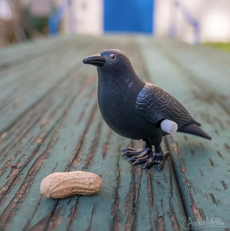 Wind-Up Crazy Crow  - Walking Classic Toy Bird Figure - Archie McPhee