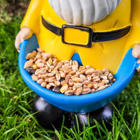 Naughty Garden Gnome Bird Feeder: Nibble my bits! - Cute Gift