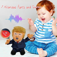 Pull My Finger 💨 Farting Donald Trump Plush Figure Doll 😂 With Animated Hair💨