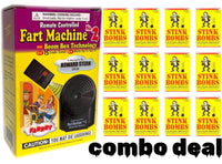 💨 Fart Machine #2 with Remote + 36 Glass Stink Bombs | Combo GaG Prank Set 💨