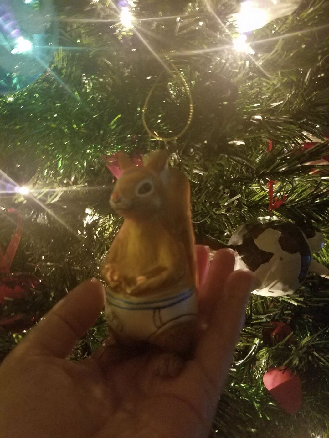 Squirrel in Underpants Ornament - Holiday Hand-Blown Glass Art ® Archie McPhee